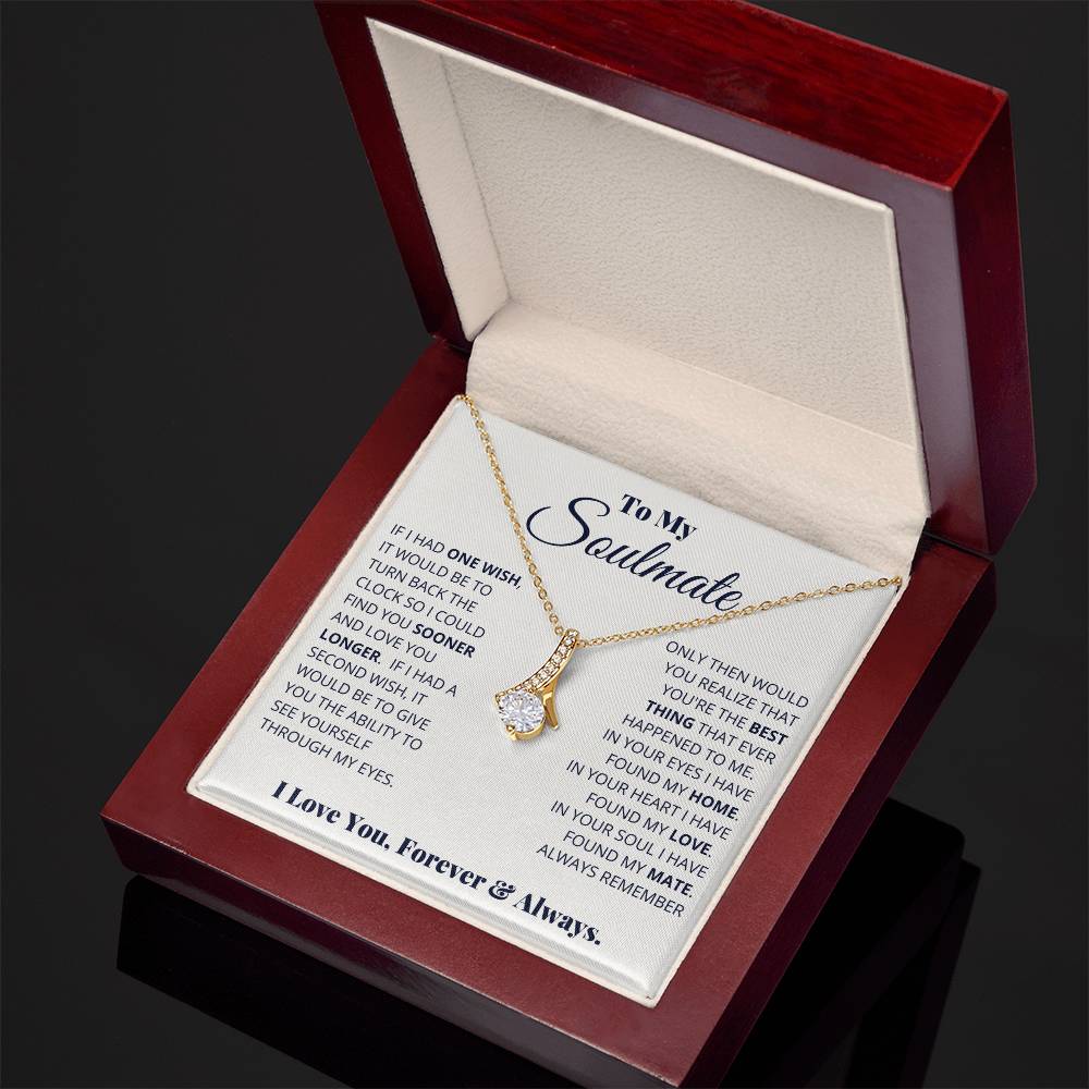 To My Soulmate "I Love You, Forever & Always" Necklace