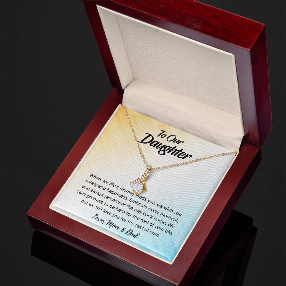 Gift For Daughter "We Wish You Happiness" Necklace