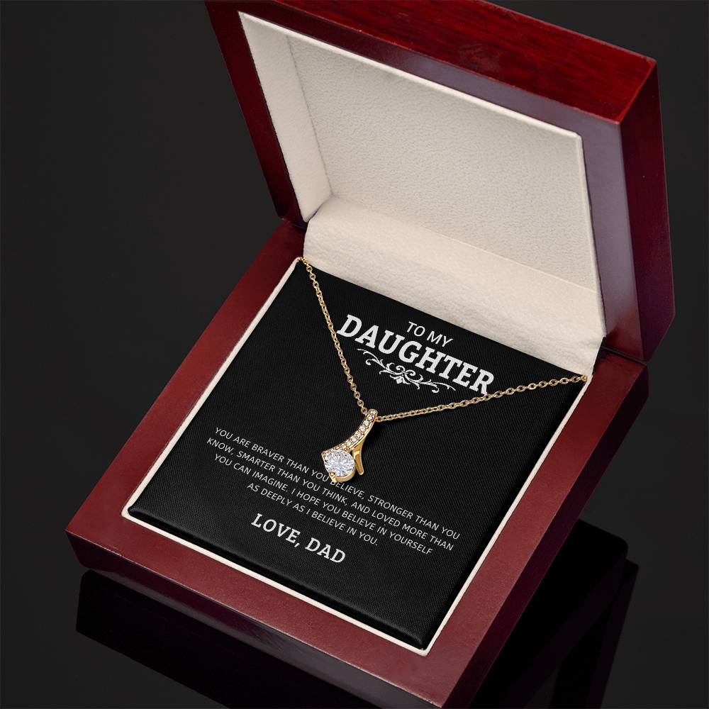 To My Daughter "I Believe In You" Necklace