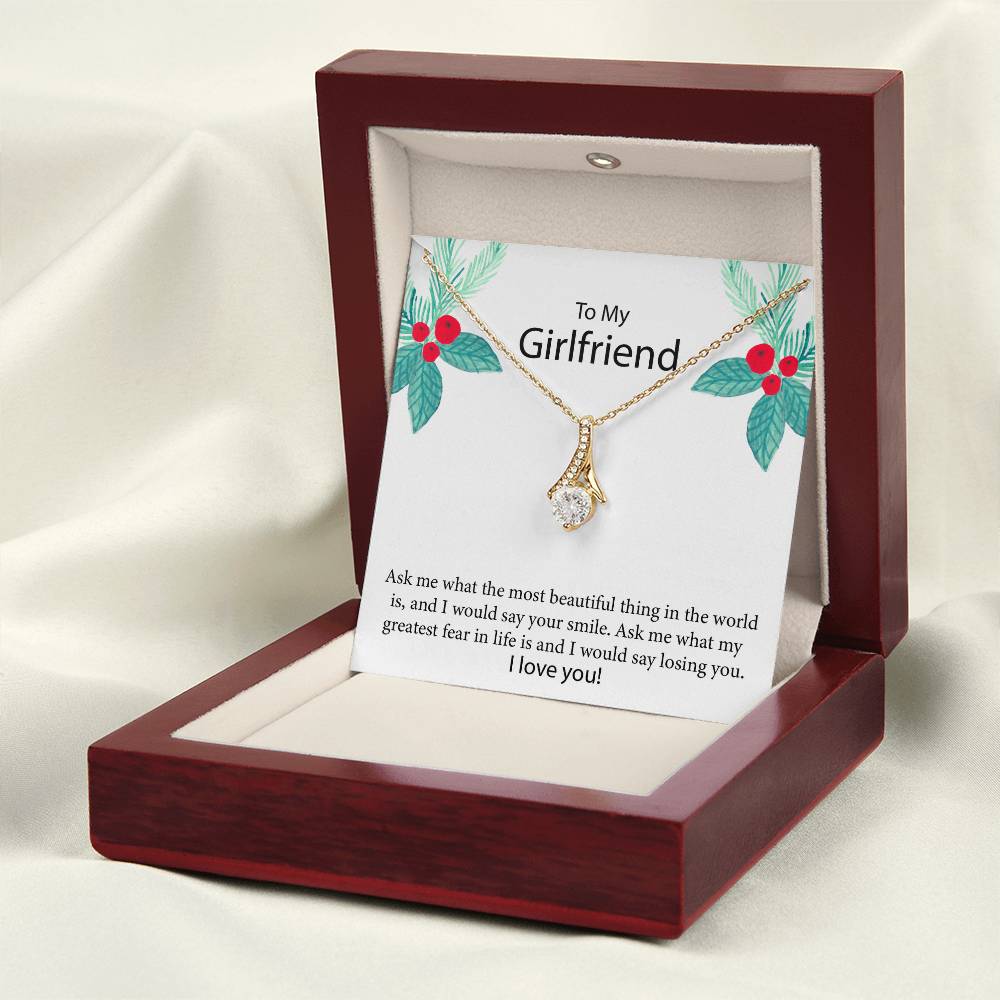 To My Girlfriend "The Most Beautiful Thing In The World" Necklace