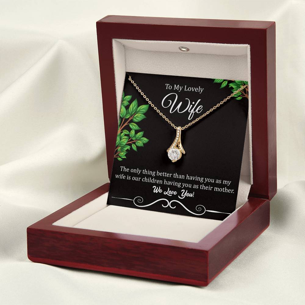 To My Lovely Wife "We Love You" Necklace