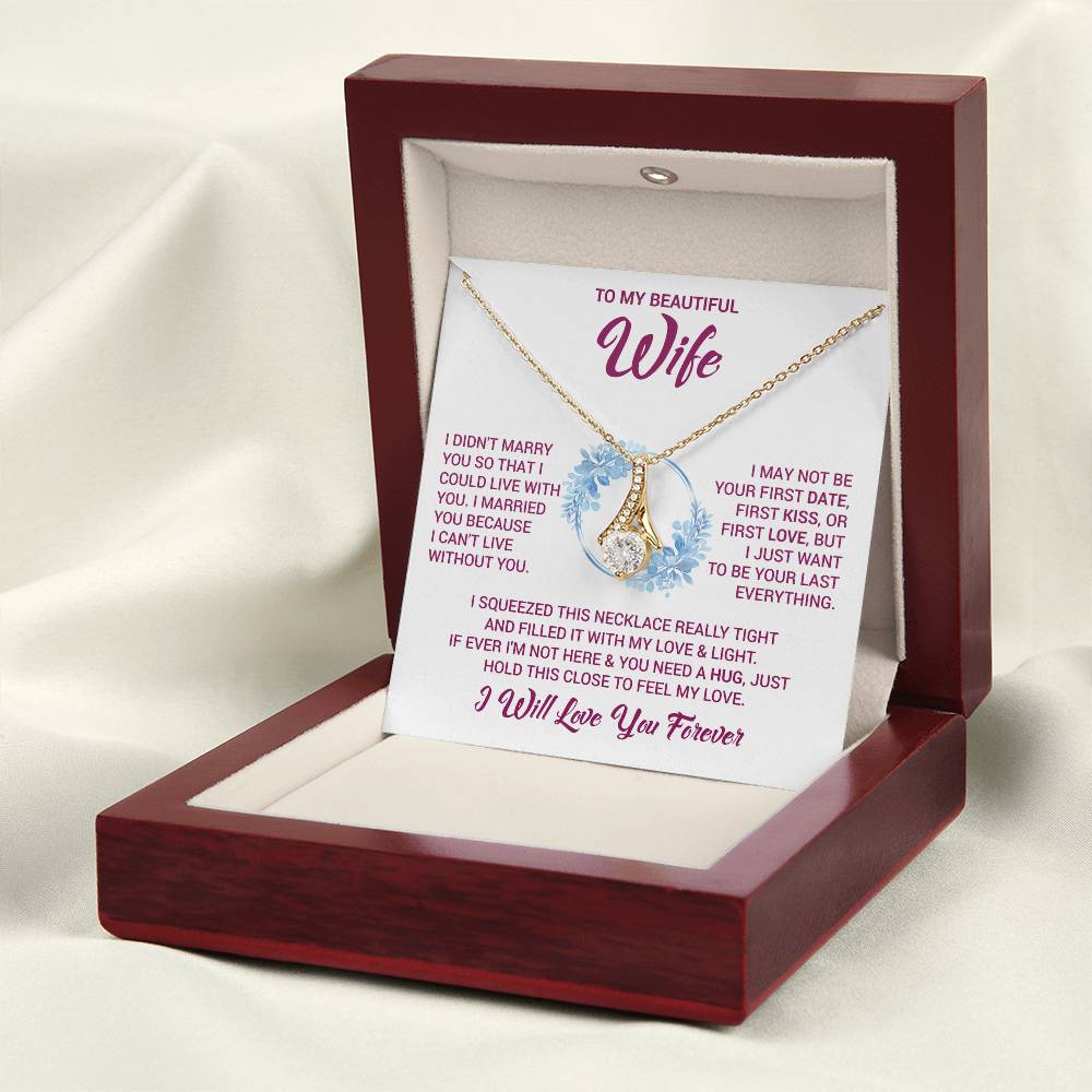 To My Beautiful Wife "Feel My Love" Necklace