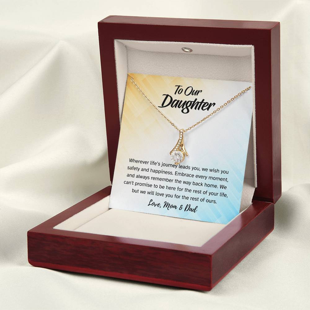 Gift For Daughter "We Wish You Happiness" Necklace