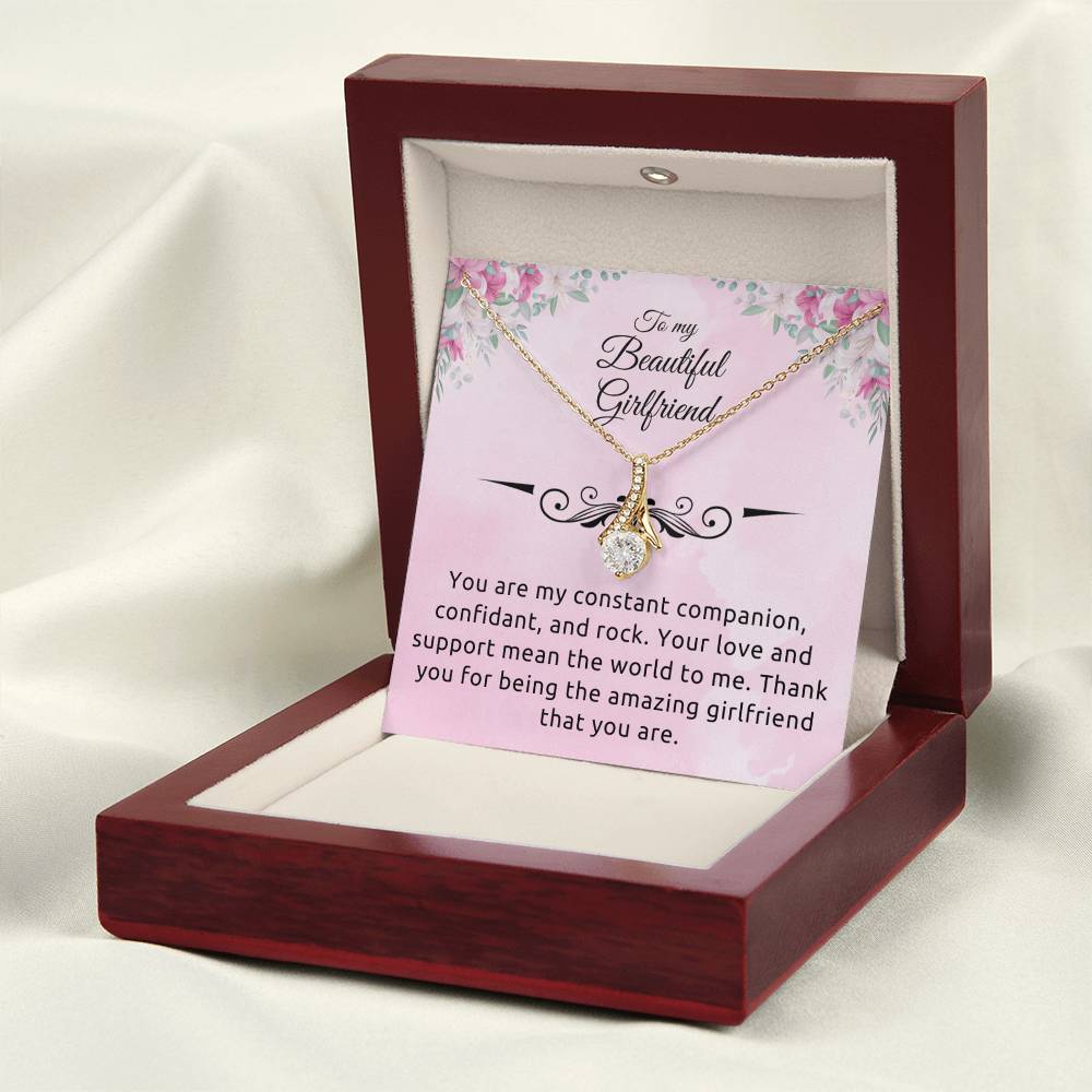 To My Girlfriend "Your Are My Rock" Necklace