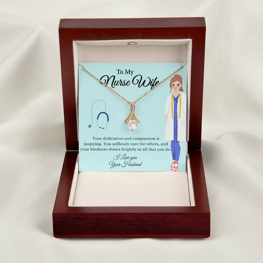 To My Nurse Wife "Your Kindness Shines Brightly" Necklace