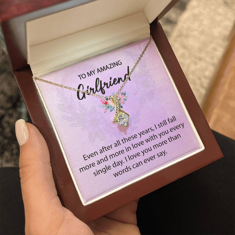 To My Girlfriend "I Love You" Necklace