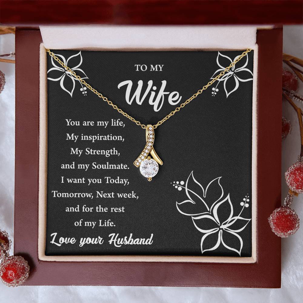 To My Wife "You Are My Strength" Necklace