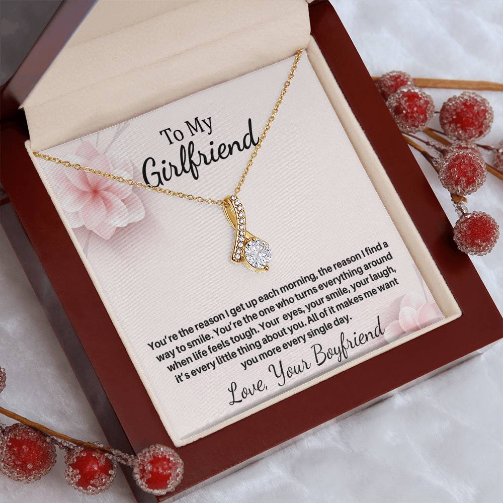 Gift For Girlfriend "You're The Reason" Necklace