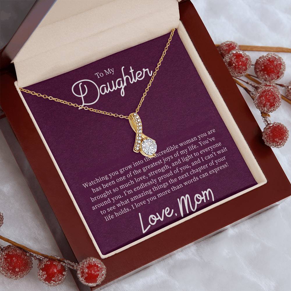 To My Daughter "I'm Endlessly Proud Of You" Necklace