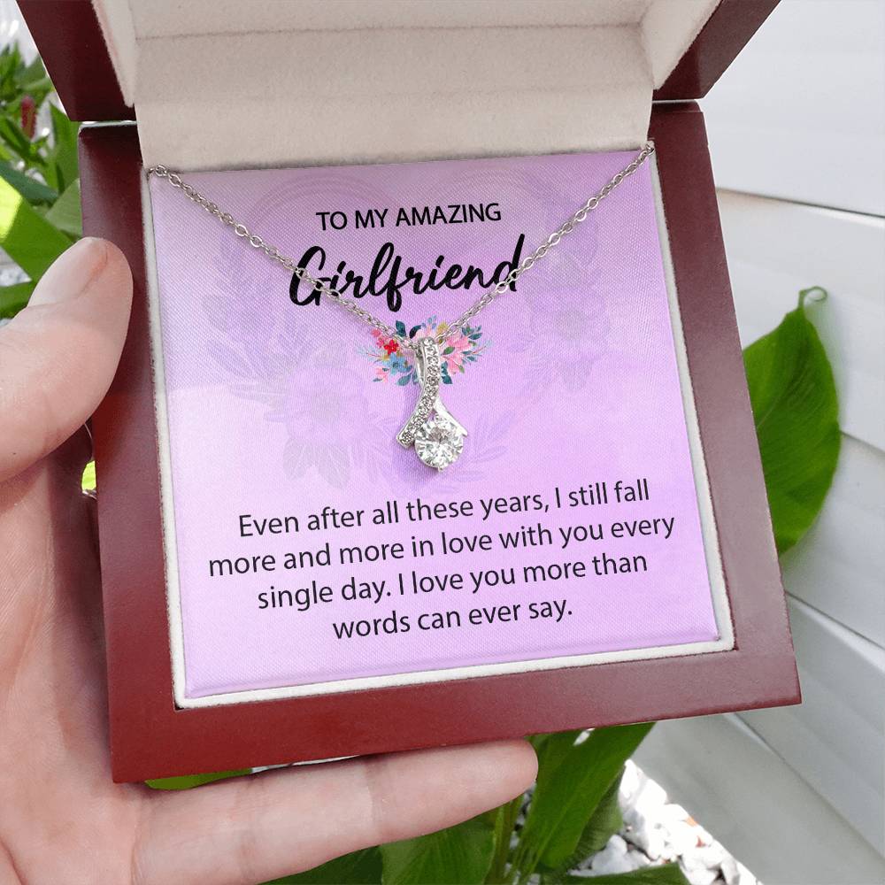 To My Girlfriend "I Love You" Necklace