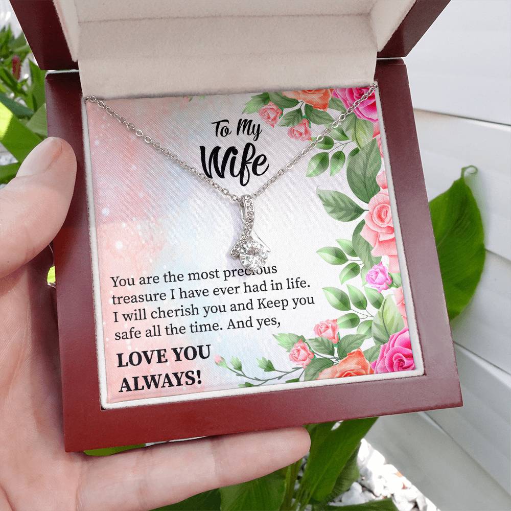 To My Wife "You Are The Most Precious Treasure" Necklace
