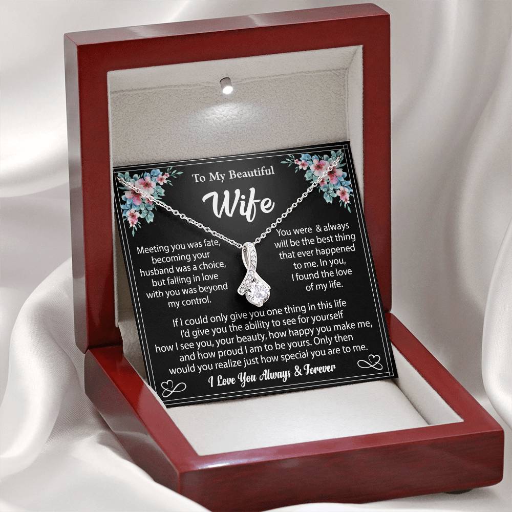To My Wife "I Love You Always And Forever" Necklace