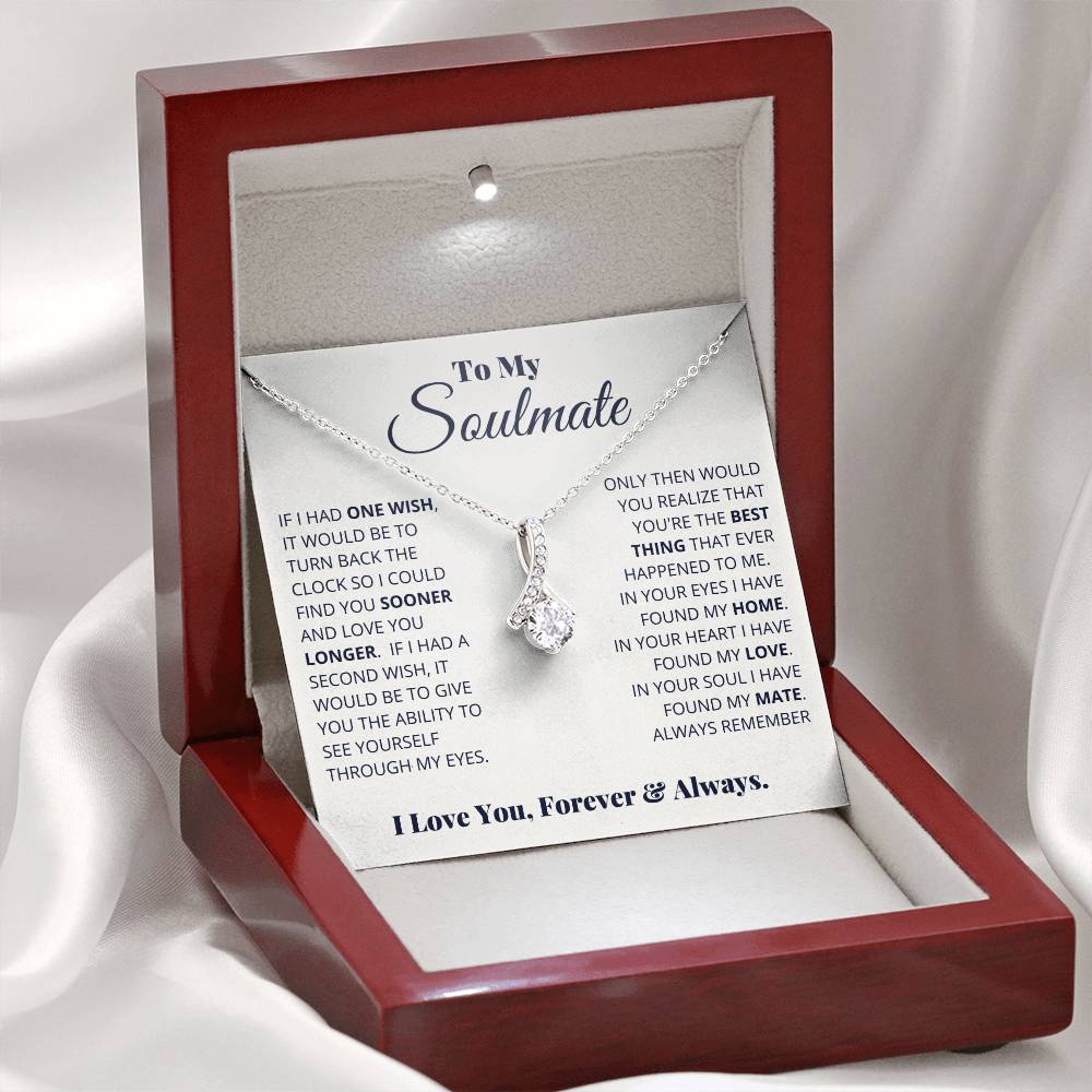 To My Soulmate "I Love You, Forever & Always" Necklace
