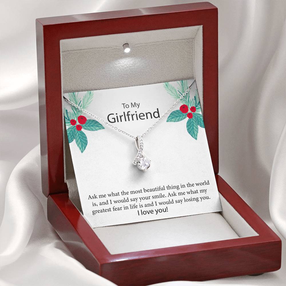 To My Girlfriend "The Most Beautiful Thing In The World" Necklace