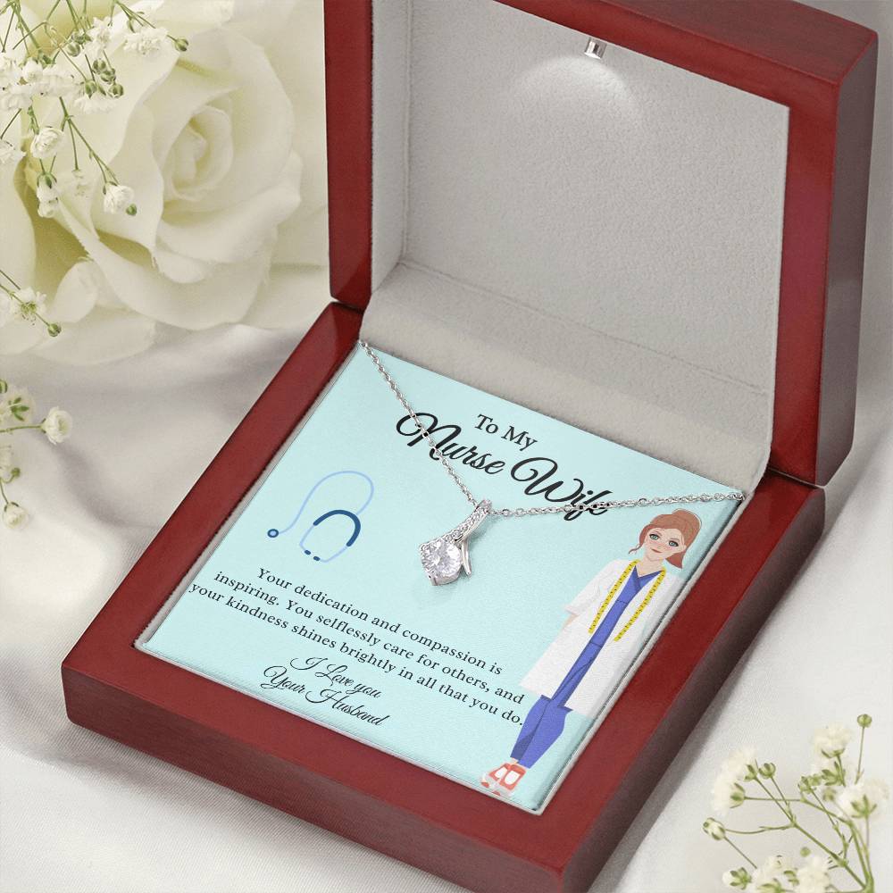 To My Nurse Wife "Your Kindness Shines Brightly" Necklace