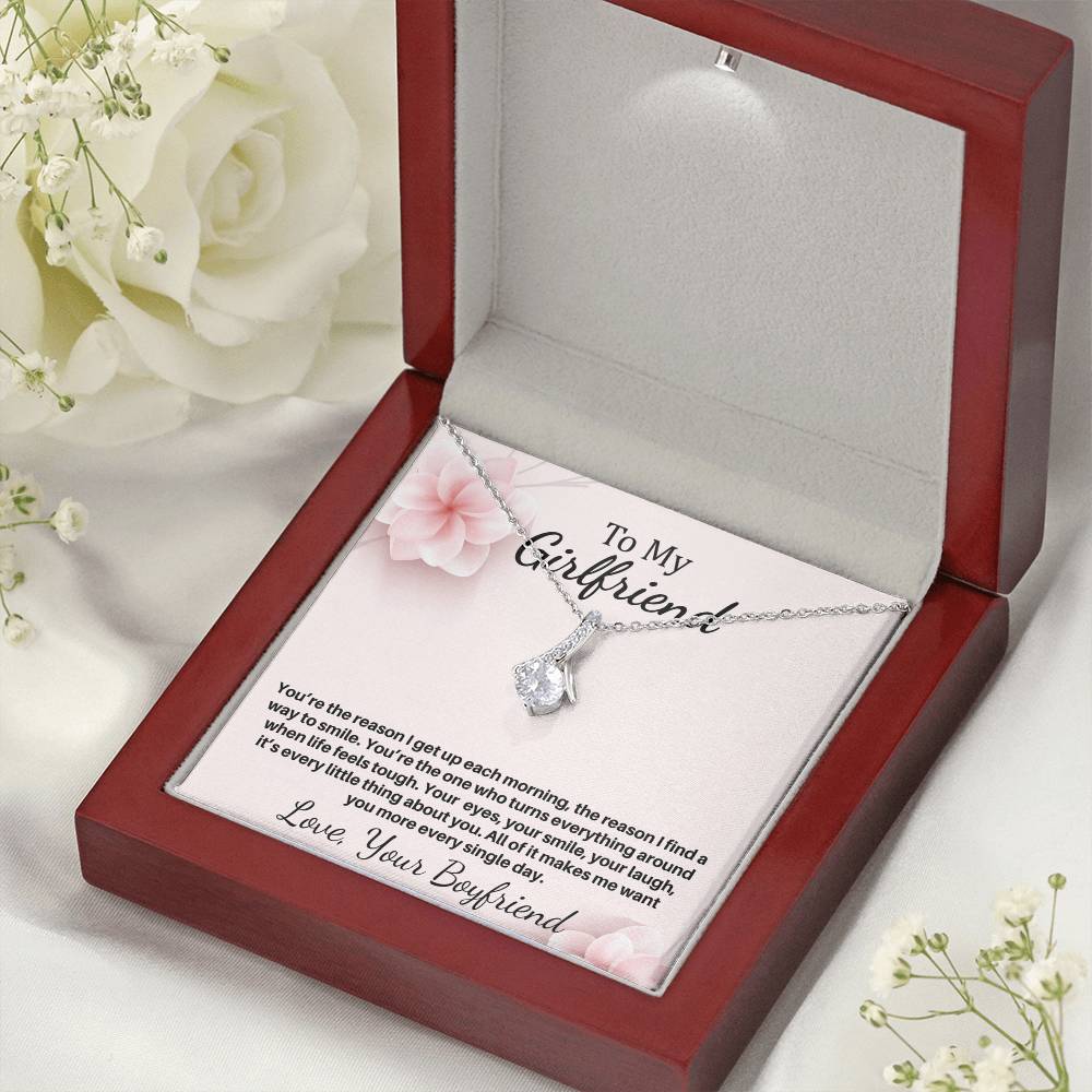 Gift For Girlfriend "You're The Reason" Necklace