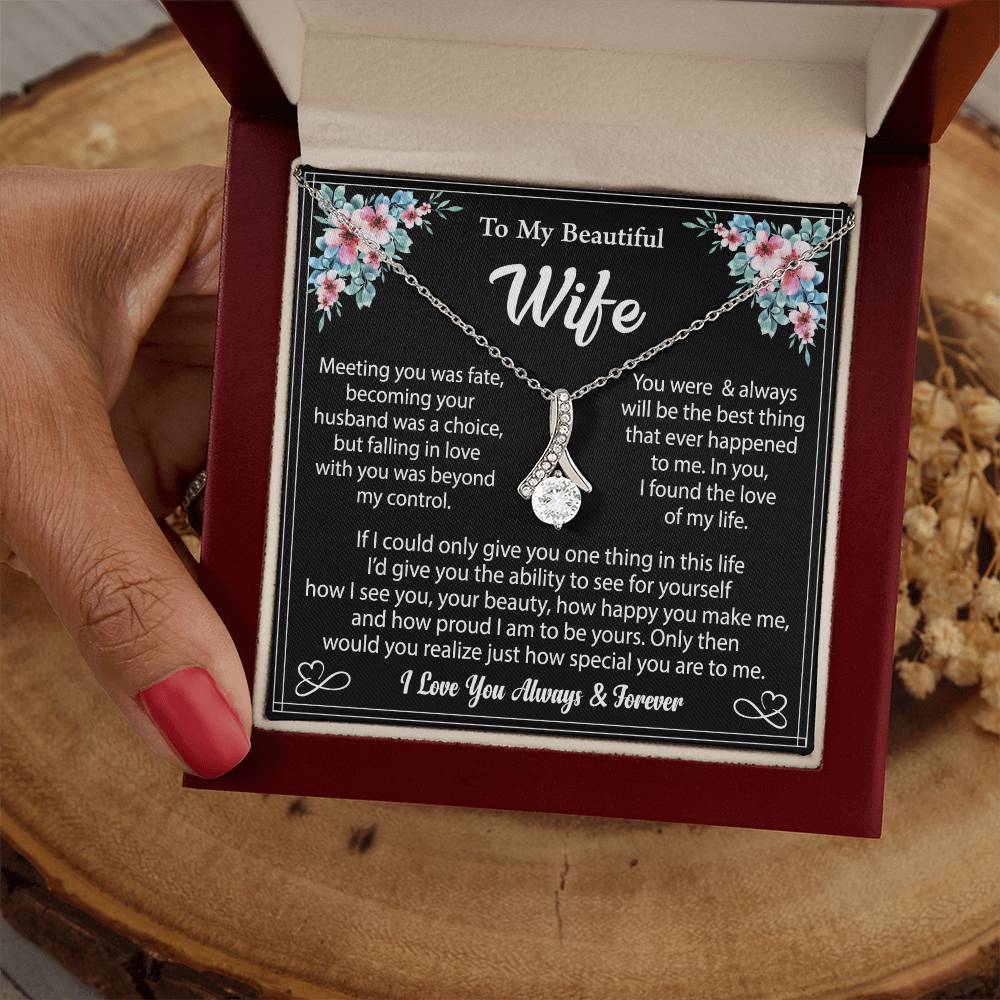 To My Wife "I Love You Always And Forever" Necklace