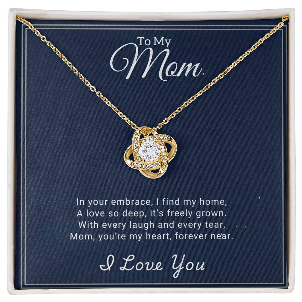 Gift For Mom "You're My Heart" Knot Necklace