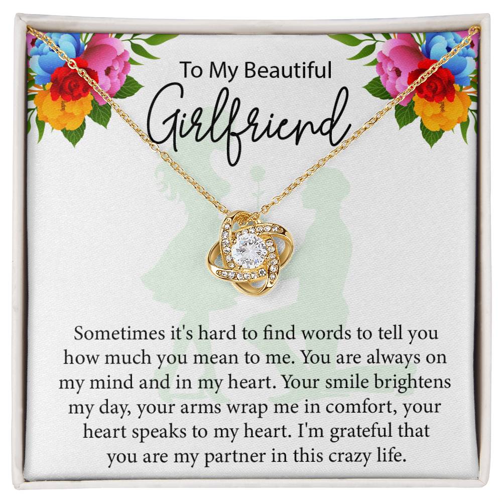 To My Girlfriend "You Are Always On My Mind" Knot Necklace