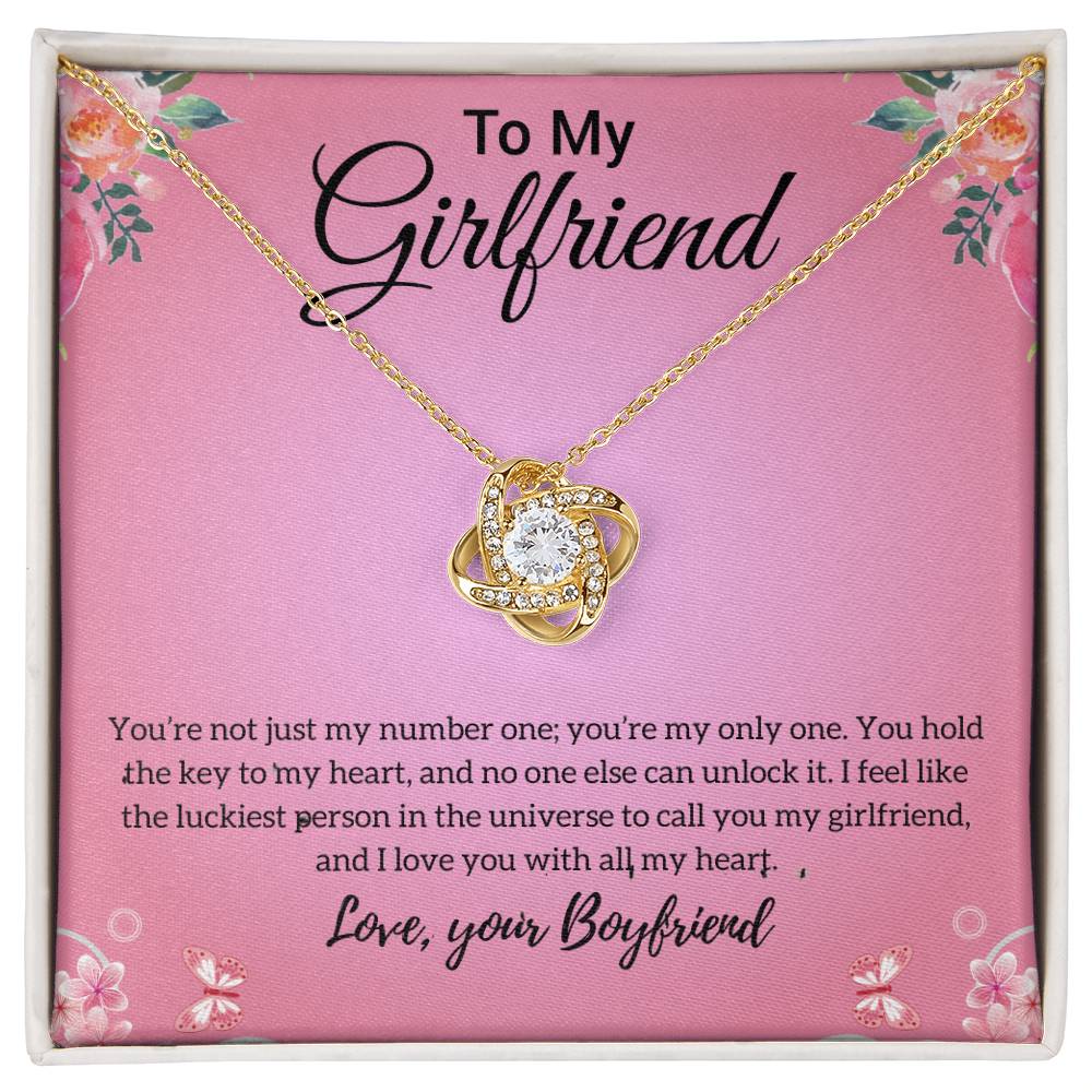 Gift For Girlfriend "You're My Only One" Knot Necklace