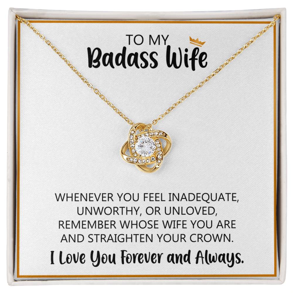 To My Wife "I Love You Forever" Knot Necklace