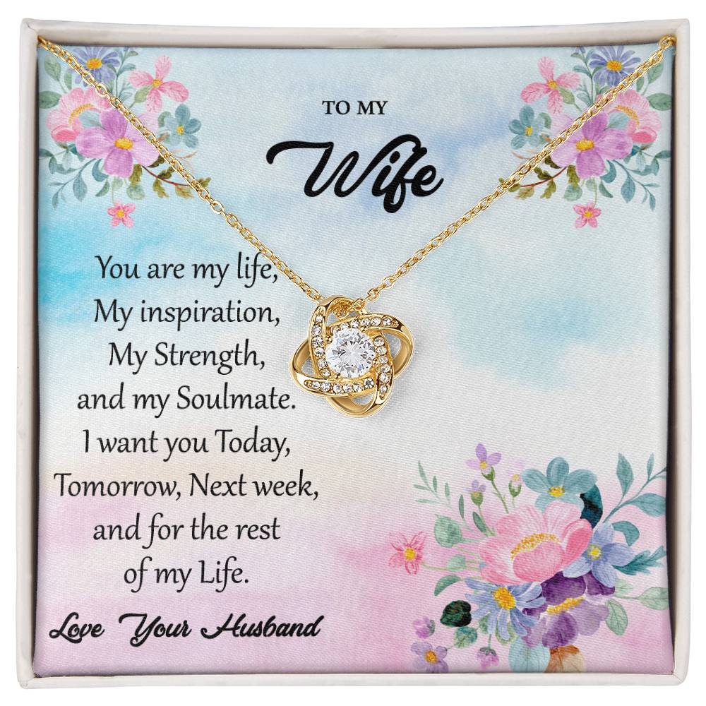 To My Wife "You Are My Inspiration" Knot Necklace