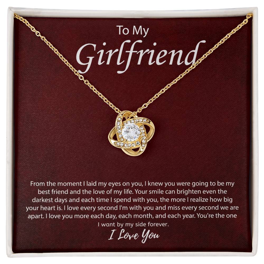 To My Girlfriend "You're The One I Want" Knot Necklace