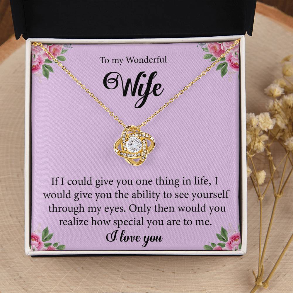 Gift For Wife "You Are Special" Knot Necklace