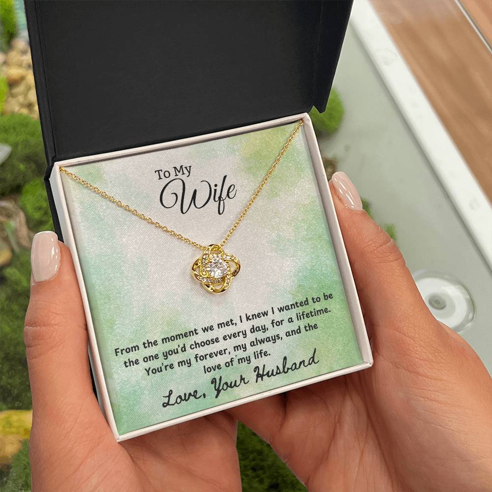 Gift For Wife "You're My Forever" Knot Necklace