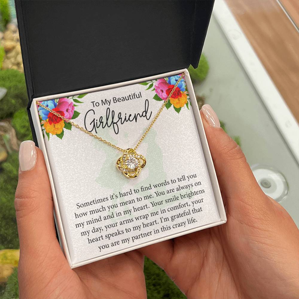 To My Girlfriend "You Are Always On My Mind" Knot Necklace