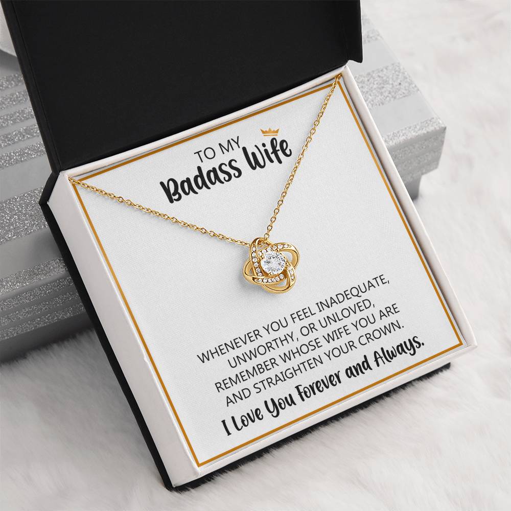 To My Wife "I Love You Forever" Knot Necklace
