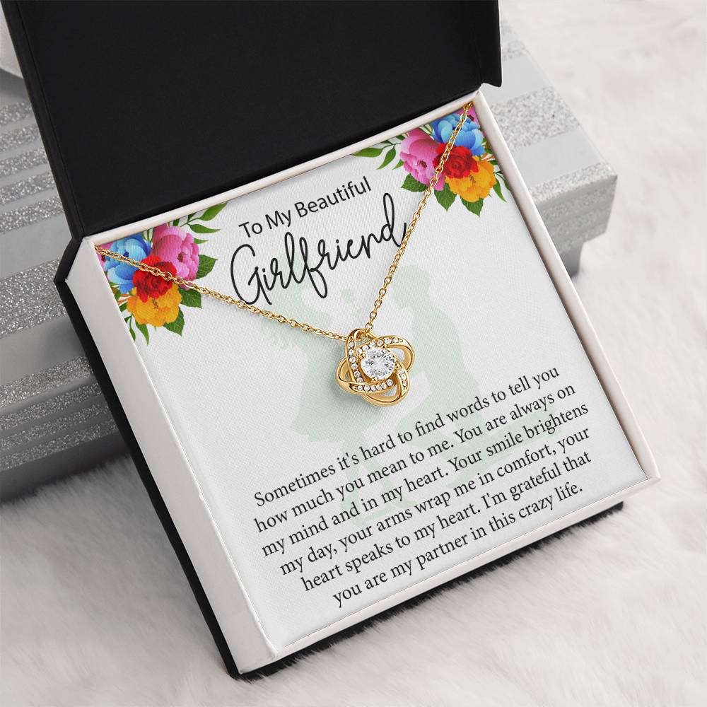 To My Girlfriend "You Are Always On My Mind" Knot Necklace
