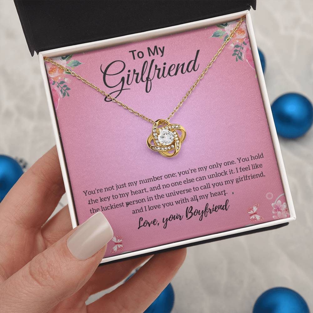 Gift For Girlfriend "You're My Only One" Knot Necklace