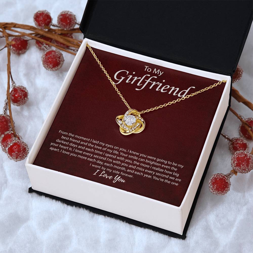 To My Girlfriend "You're The One I Want" Knot Necklace
