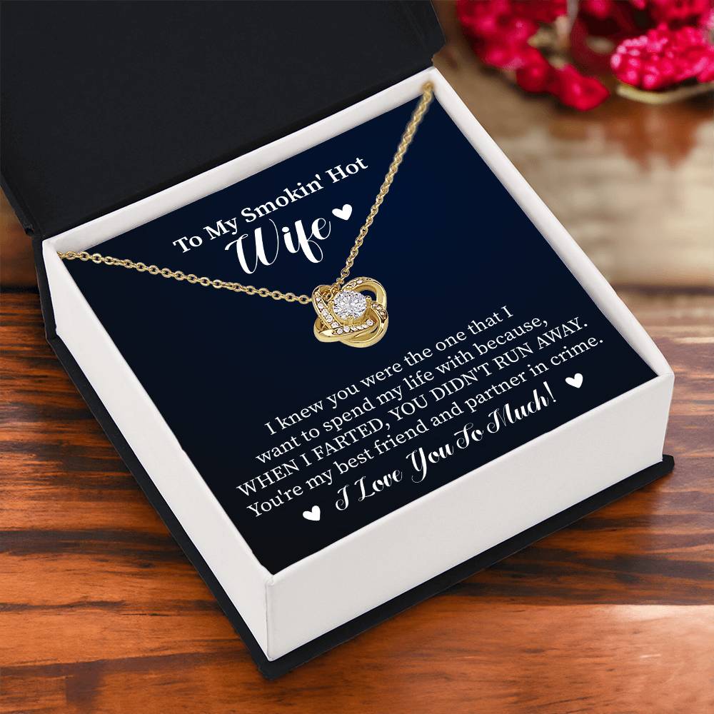 To My Wife "I Knew You Were The One" Knot Necklace