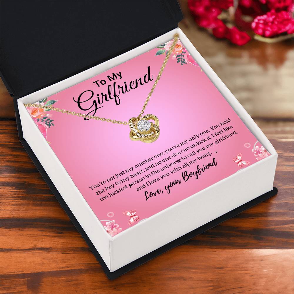 Gift For Girlfriend "You're My Only One" Knot Necklace