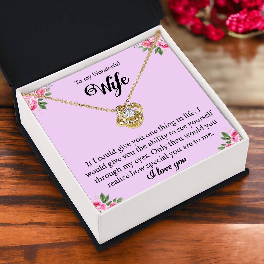Gift For Wife "You Are Special" Knot Necklace