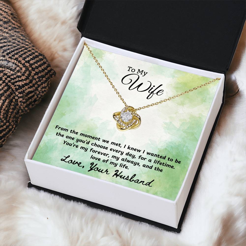 Gift For Wife "You're My Forever" Knot Necklace