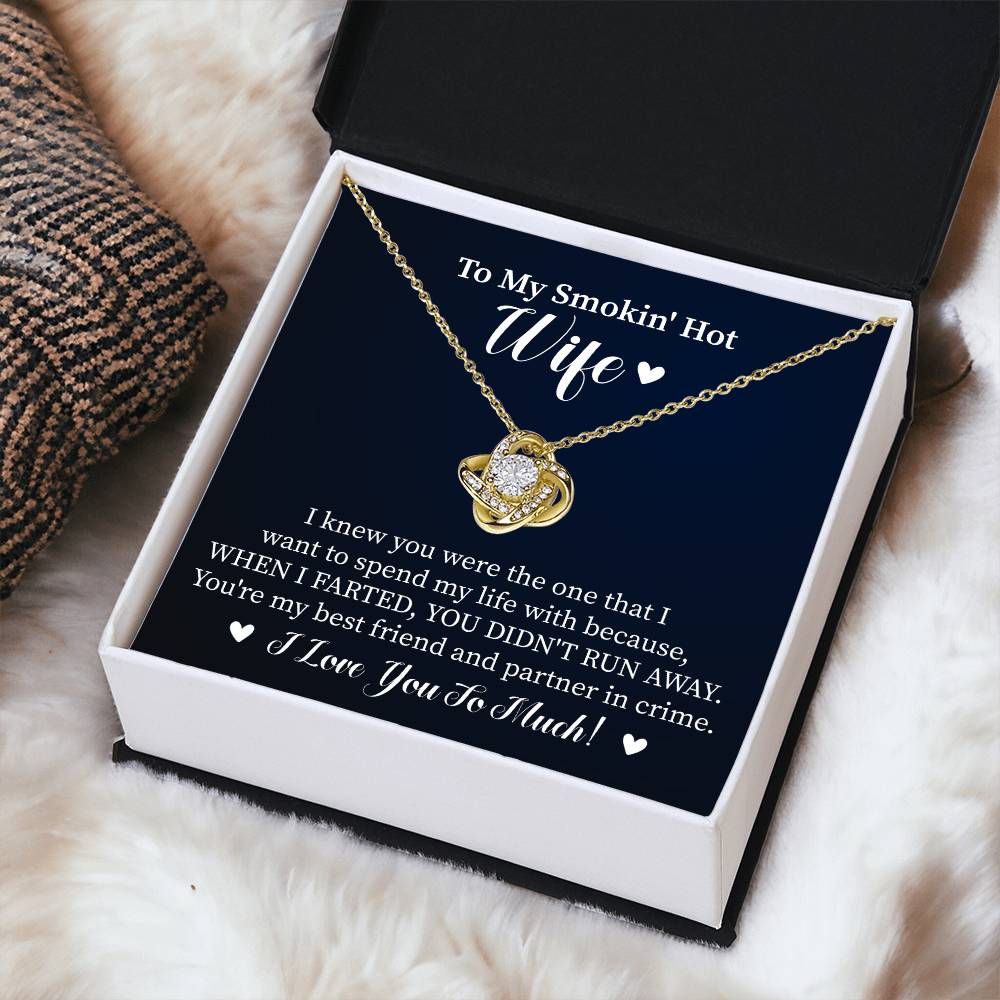 To My Wife "I Knew You Were The One" Knot Necklace
