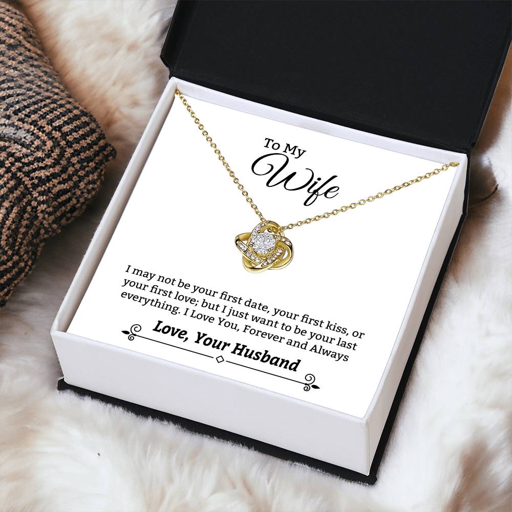Gift For Wife "I Love You Always" Knot Necklace