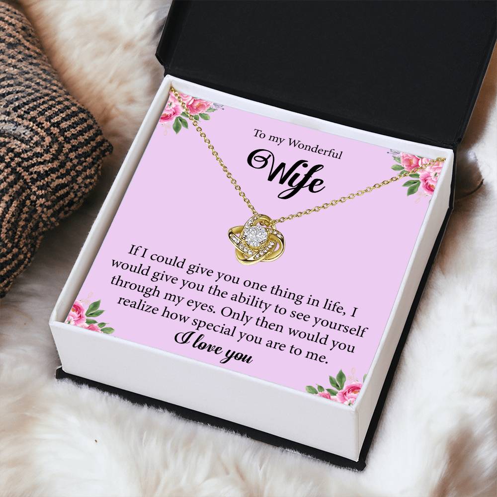 Gift For Wife "You Are Special" Knot Necklace