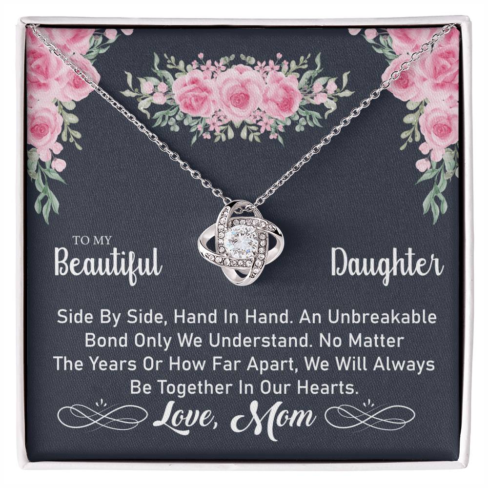To My Daughter "An Unbreakable Bond" Knot Necklace