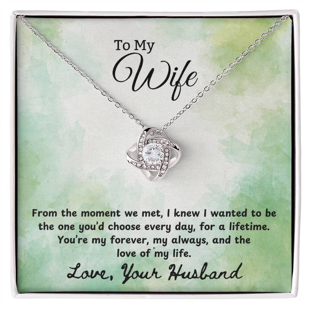 Gift For Wife "You're My Forever" Knot Necklace