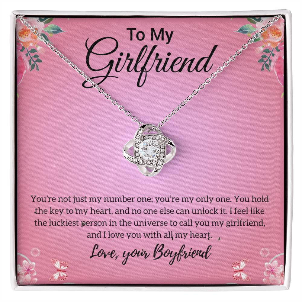 Gift For Girlfriend "You're My Only One" Knot Necklace