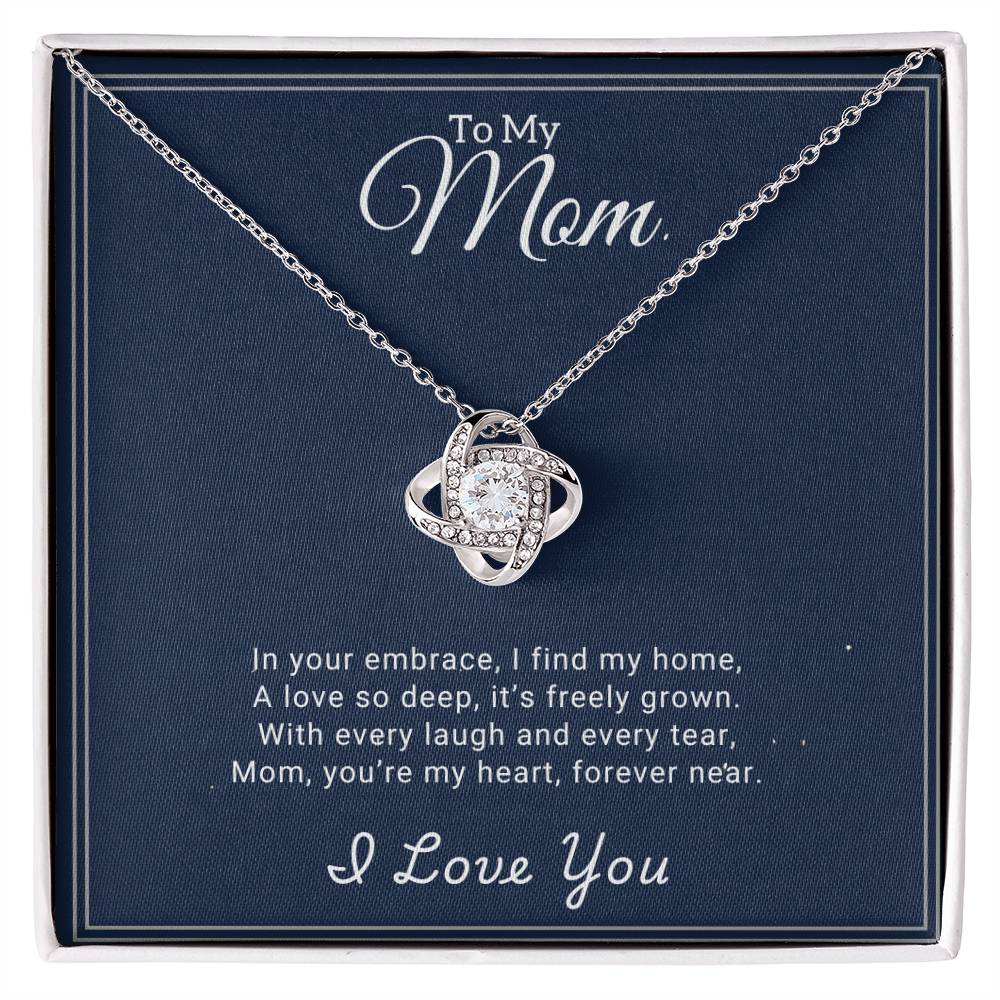 Gift For Mom "You're My Heart" Knot Necklace