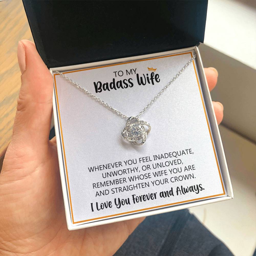 To My Wife "I Love You Forever" Knot Necklace