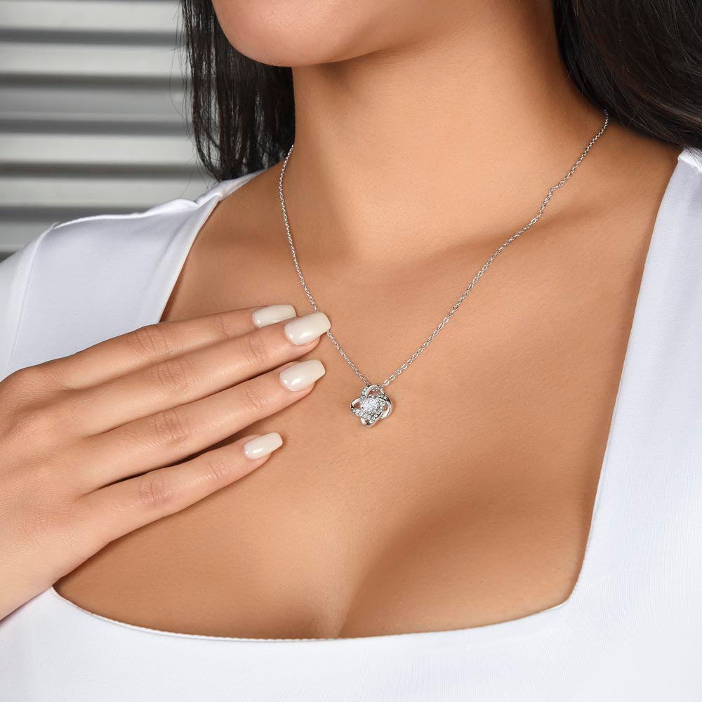 To My Gorgeous Wife "You're The Best" Knot Necklace