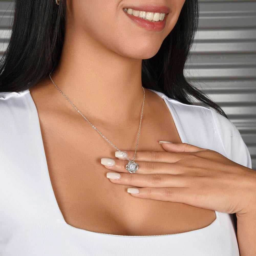 To My Granddaughter "You'll Feel My Love Within This" Knot Necklace