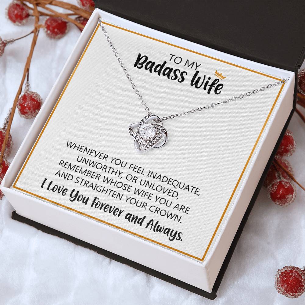 To My Wife "I Love You Forever" Knot Necklace