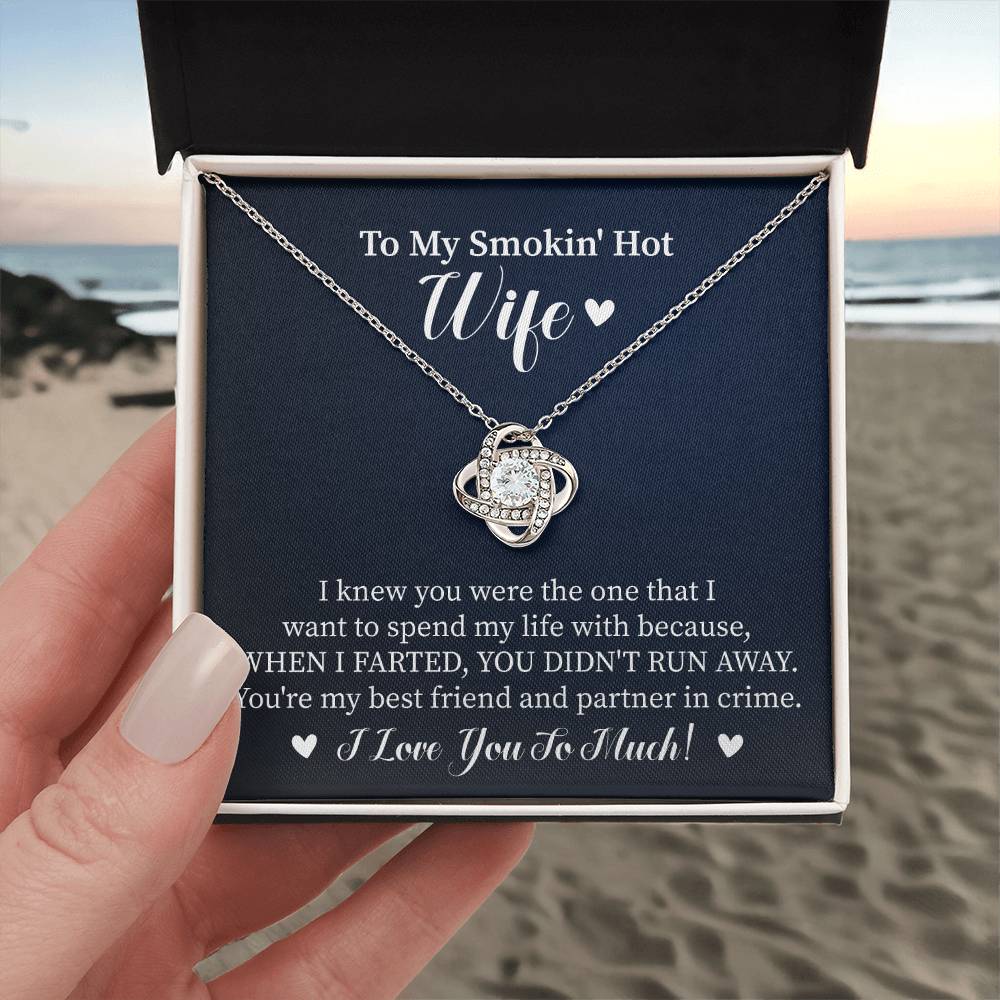 To My Wife "I Knew You Were The One" Knot Necklace